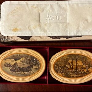 Avon 1876 Winterscape Fragranced Soap Set by Currier and Ives